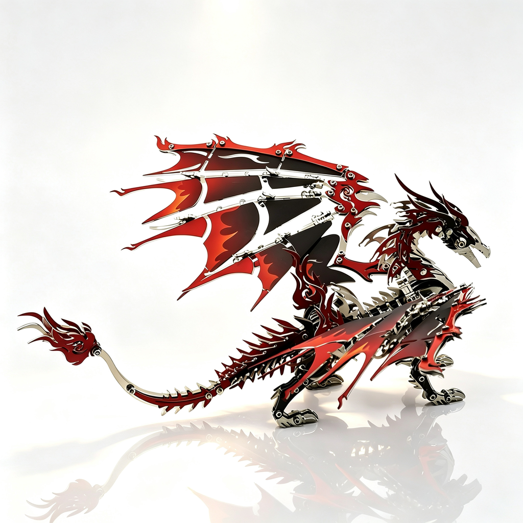 AoreSpty 3D Metal Puzzles for Adults, 497Pcs Dragon Steel Model Kit