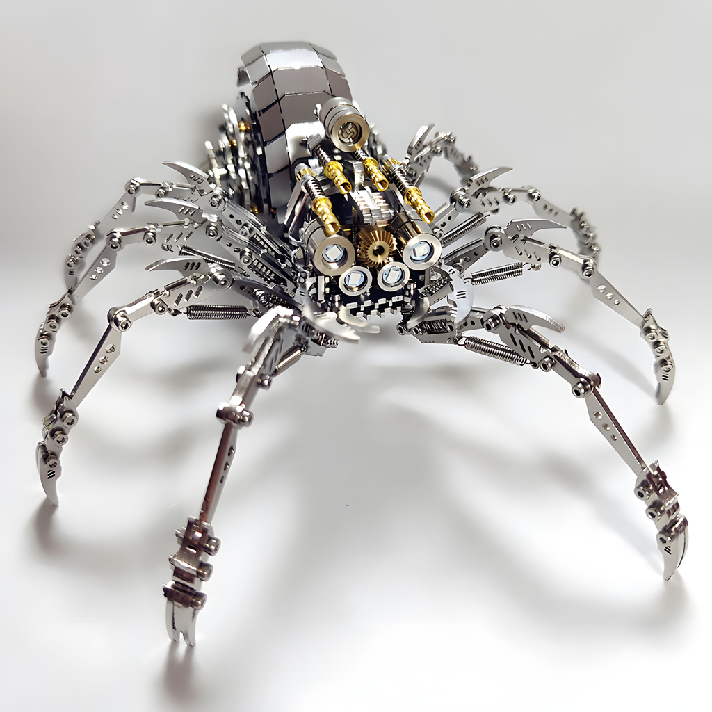 3D Metal Puzzles for Adults, 510Pcs Spider Model Kit with LED