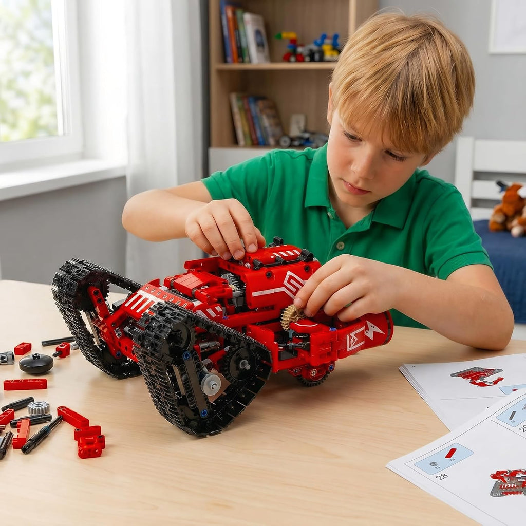 STEM Robot Kit 5-in-1 for Kids Ages 8-14 | 495-Piece Build Excavator & Robot | App Coding RC Robots STEM Educational Toys Teen Birthday Gift