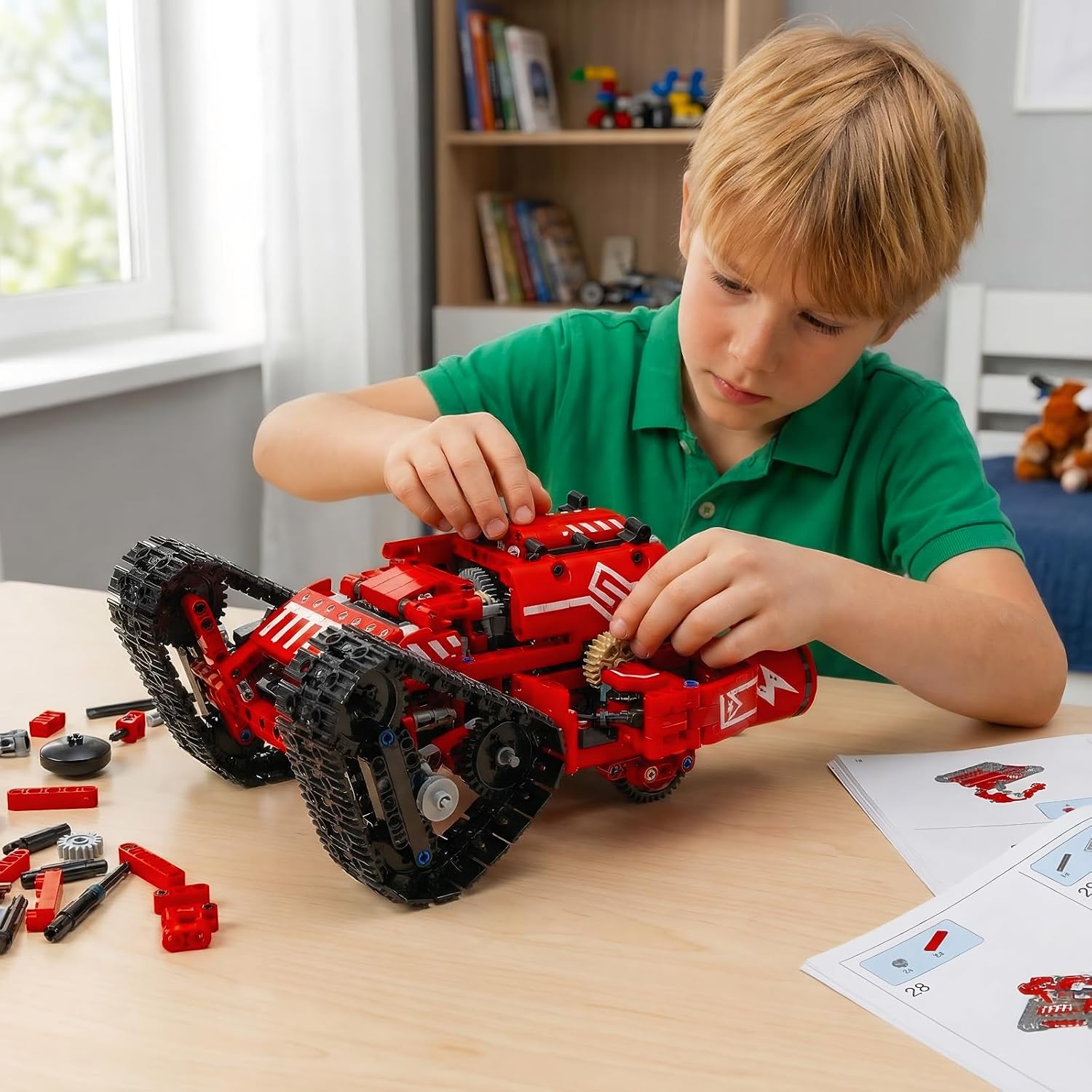 STEM Robot Kit 5-in-1 for Kids Ages 8-14 | 495-Piece Build Excavator & Robot | App Coding RC Robots STEM Educational Toys Teen Birthday Gift