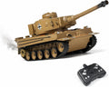 RC Tank 1:22 Tiger Tank WWII Military Soldier Toy | Infrared Battle + Water Bombs | LED Smoke Sound | 2.4GHz Remote Control Tank Gift Ages 8+