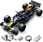 F1 RC Car Kit 1:10 Scale - 56cm Formula 1 Model w/RC Power System, LED Lights & Sticker Set, STEM Building Toy w/Mechanical Linkages Ages 8+