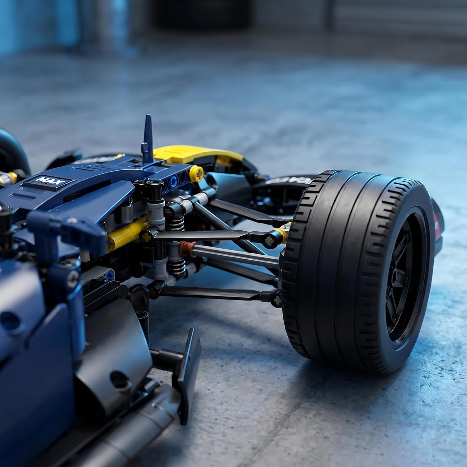 F1 RC Car Kit 1:10 Scale - 56cm Formula 1 Model w/RC Power System, LED Lights & Sticker Set, STEM Building Toy w/Mechanical Linkages Ages 8+