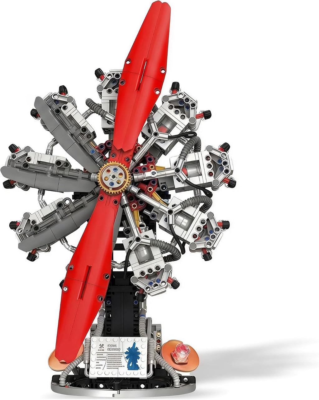 9-Cylinder Radial Engine Model Kit, 1100-Piece Electric STEM Model Building Kits for Adults, Engineering Kit for Kids Ages 14+, Aviation Tech Gift for Teens