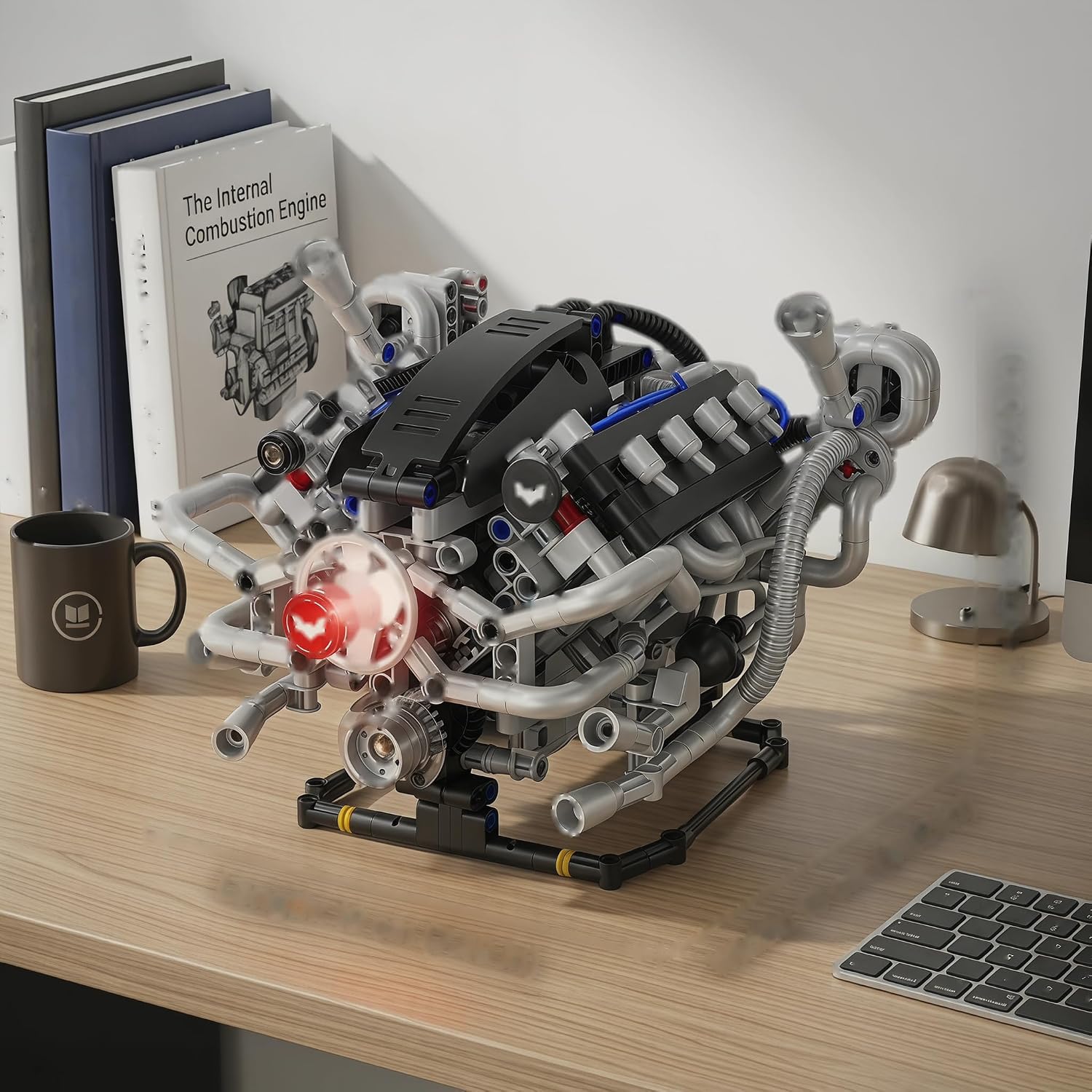 V8 Engine Model Kit, 770-Piece App-Controlled STEM Model Building Kits for Adults, Science Kit with RGB LED & Sound Effects, Tech Gift for Teens Ages 14+