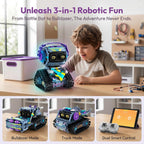 STEM Robot Kit 3-in-1 for Kids Ages 8-10 | 519-Piece Excavator Robot Car Build Set | App & Remote Control STEM Robotics Educational Toys Gift