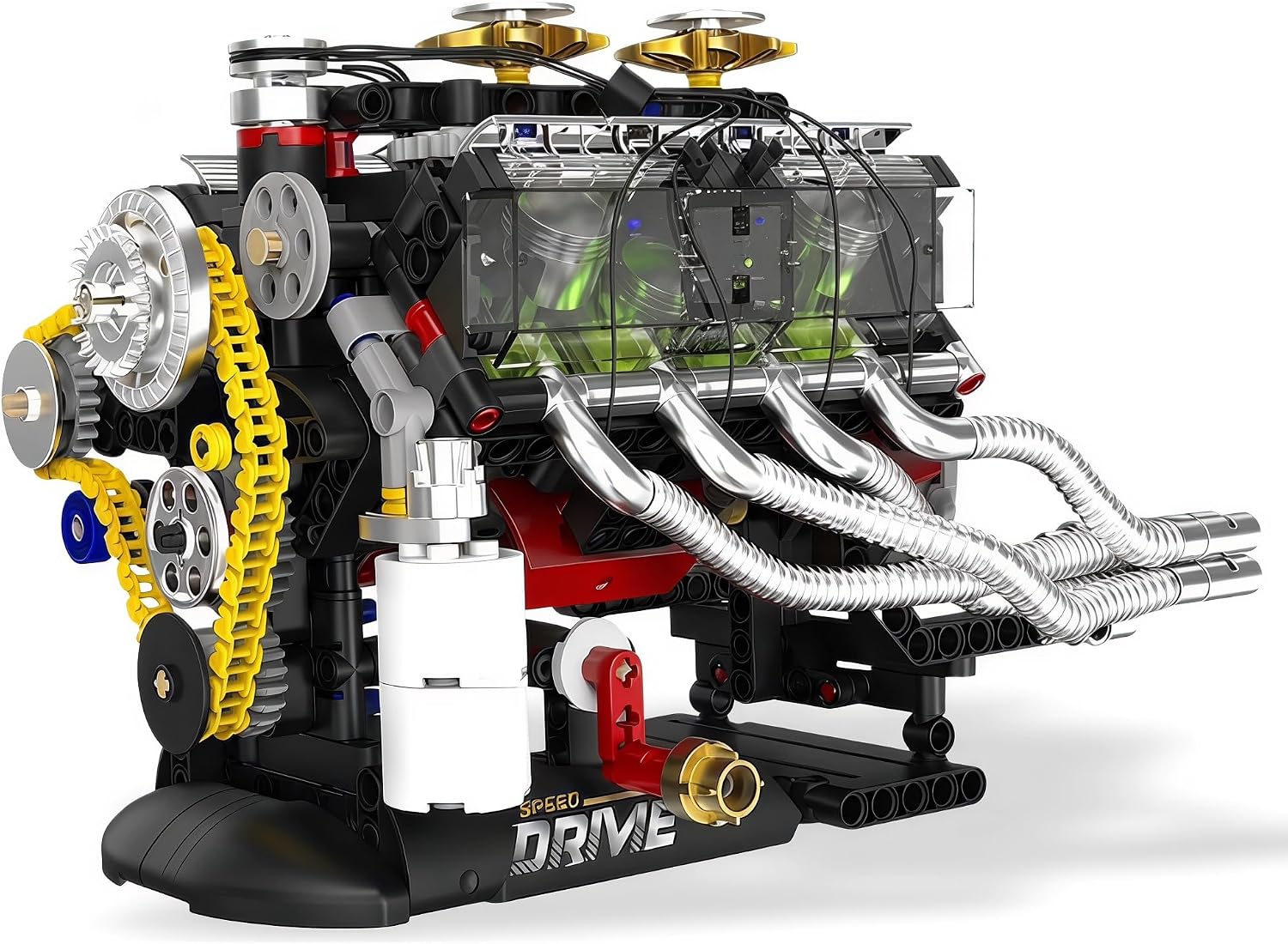 V8 Engine Model Kit 1:4 Scale, 659-Piece Hand-Cranked STEM Model Car Kits for Adults, DIY Kits for Adults & Teens, Gift for Car Enthusiasts Ages 14+