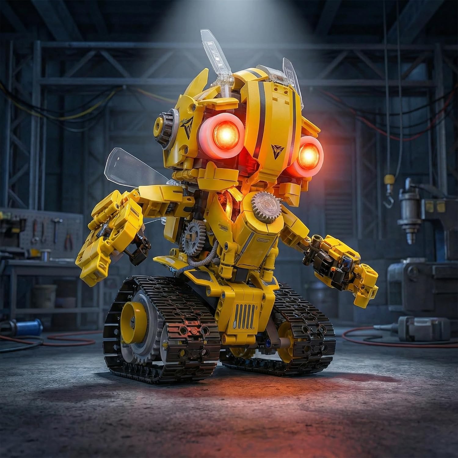 STEM Robot Kit 5-in-1 for Boys Ages 8-14 | 673-Piece Build Excavator & Robot | App & Remote Control Servo Motor LED Light Educational Battle Toy
