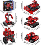 STEM Robot Kit 5-in-1 for Kids Ages 8-14 | 495-Piece Build Excavator & Robot | App Coding RC Robots STEM Educational Toys Teen Birthday Gift
