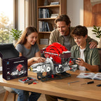 H4 Engine Model Kit, 868-Piece Bluetooth-Controlled STEM Toy Building Sets for Adults, Science Kit with RGB LED Lights, Tech Gift for Boys Ages 14+