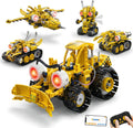 STEM Robot Kit 5-in-1 for Boys Ages 8-14 | 673-Piece Build Excavator & Robot | App & Remote Control Servo Motor LED Light Educational Battle Toy