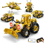 STEM Robot Kit 5-in-1 for Boys Ages 8-14 | 673-Piece Build Excavator & Robot | App & Remote Control Servo Motor LED Light Educational Battle Toy