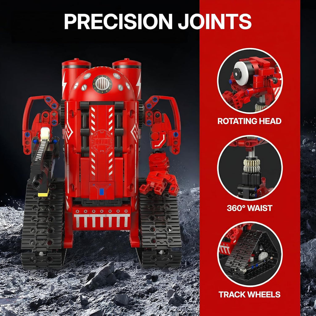 STEM Robot Kit 5-in-1 for Kids Ages 8-14 | 495-Piece Build Excavator & Robot | App Coding RC Robots STEM Educational Toys Teen Birthday Gift