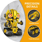 STEM Robot Kit 5-in-1 for Boys Ages 8-14 | 673-Piece Build Excavator & Robot | App & Remote Control Servo Motor LED Light Educational Battle Toy