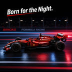 F1 RC Car Kit - 1:10 Red Formula 1 Racing Car 1086pcs, Compatible w/Major Brick Systems, Motorized RC & LED Lights, STEM Building Toy Teens Adults