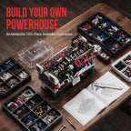 V8 Engine Model Kit, 1151 Pieces, Hand-Cranked STEM Build