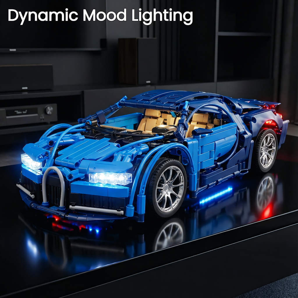 AoreSpty Build Your Dream Supercar: 1339-Piece RC Car Kit - 1:14 Scale with Functional Steering & Scissor Doors | STEM Educational Toy