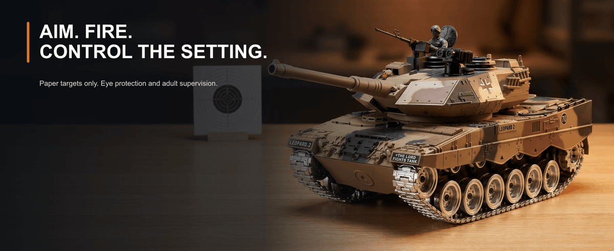 Supervised target play with a Leopard 2 RC tank