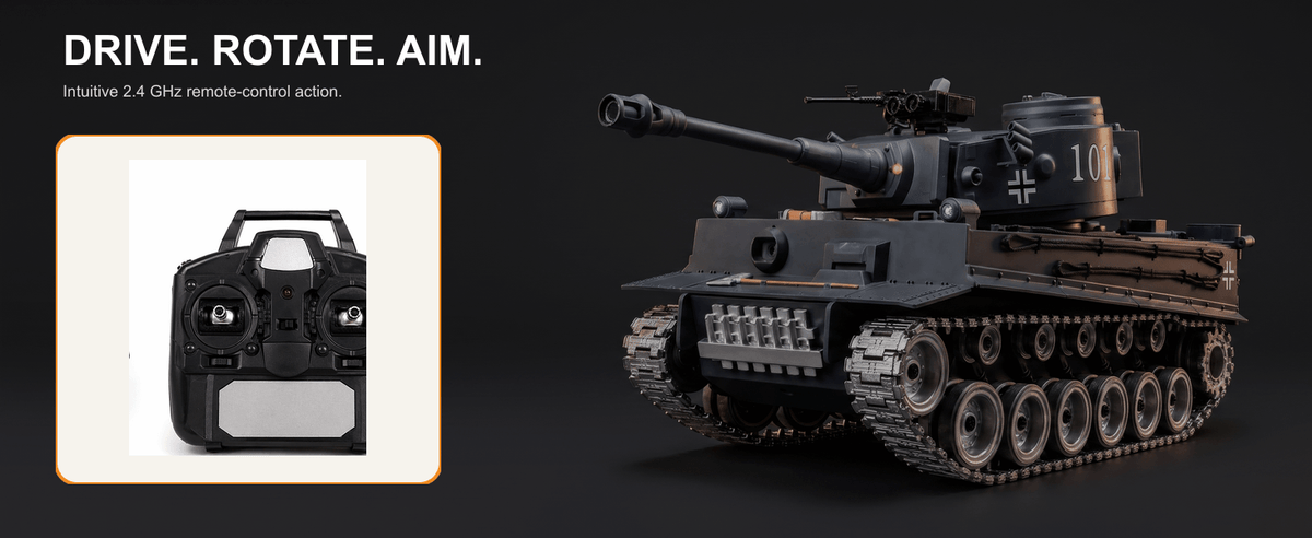 Remote control driving and turret operation